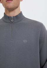 CORE HALF ZIP SWEAT in Quiet Shade– Sweatshirt - Westmark London EU(TR) Store Organik Pamuklu Sürdürülebilir Moda