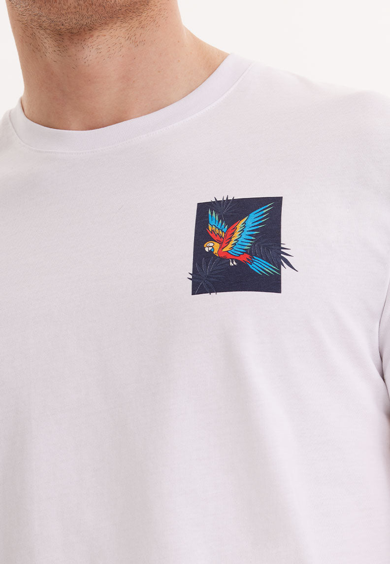 WMCHEST PARROT TEE in White - T-Shirt - Westmark London EU(TR) Store Organik Pamuklu Sürdürülebilir Moda
