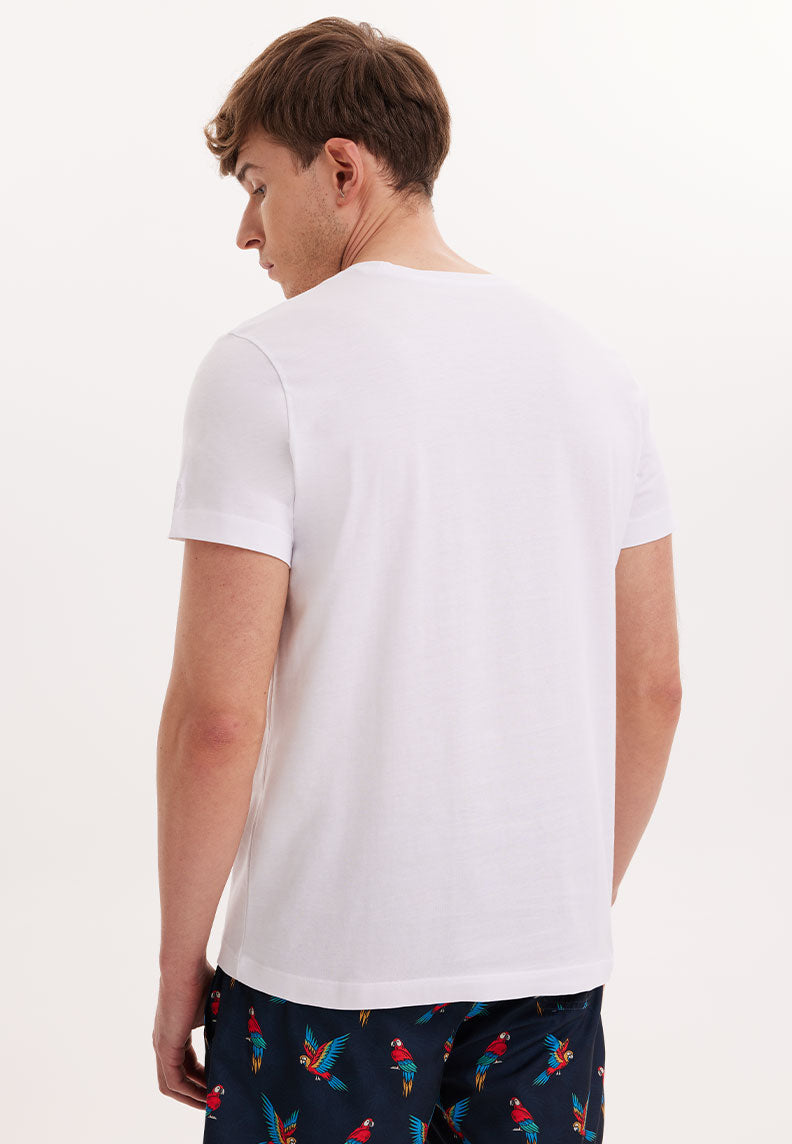 WMCHEST PARROT TEE in White - T-Shirt - Westmark London EU(TR) Store Organik Pamuklu Sürdürülebilir Moda