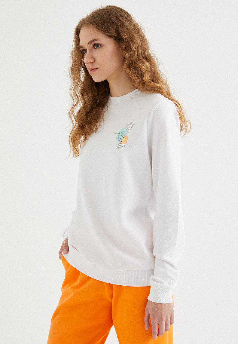 WATERCOLOUR HUMMINGBIRD SWEAT - Sweatshirt - Westmark London EU(TR) Store Organik Pamuklu Sürdürülebilir Moda