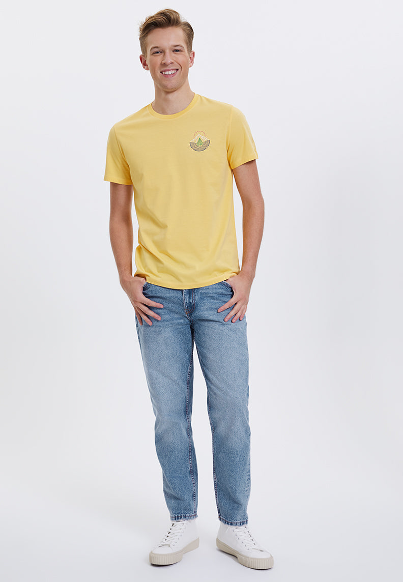 WMLINE MOUNTAIN TEE in Cornsilk - T-Shirt - Westmark London EU(TR) Store Organik Pamuklu Sürdürülebilir Moda