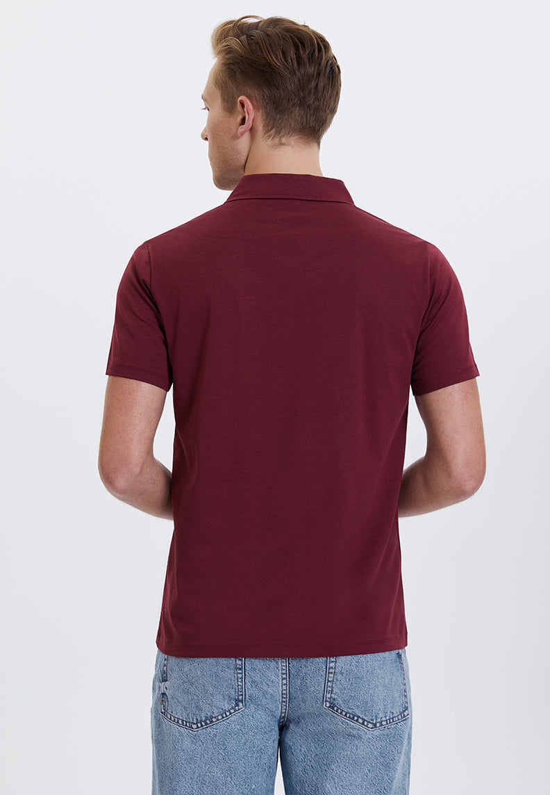 VITAL POLO in Cabernet - T-Shirt - Westmark London EU(TR) Store Organik Pamuklu Sürdürülebilir Moda