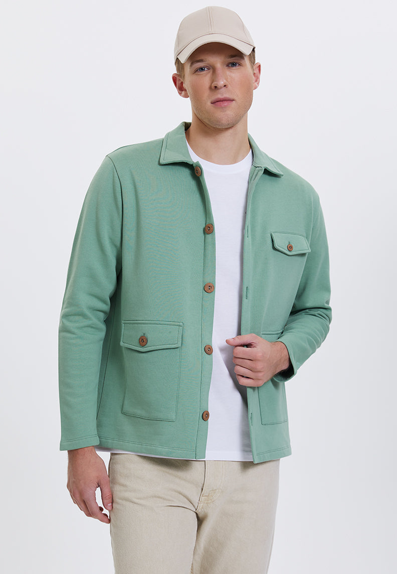 CORE OVERSHIRT in Hedge Green - Overshirt - Westmark London EU(TR) Store Organik Pamuklu Sürdürülebilir Moda