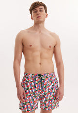 WMSTRIPE MELON SWIM SHORTS in Green AOP - Swim Shorts - Westmark London EU(TR) Store Organik Pamuklu Sürdürülebilir Moda