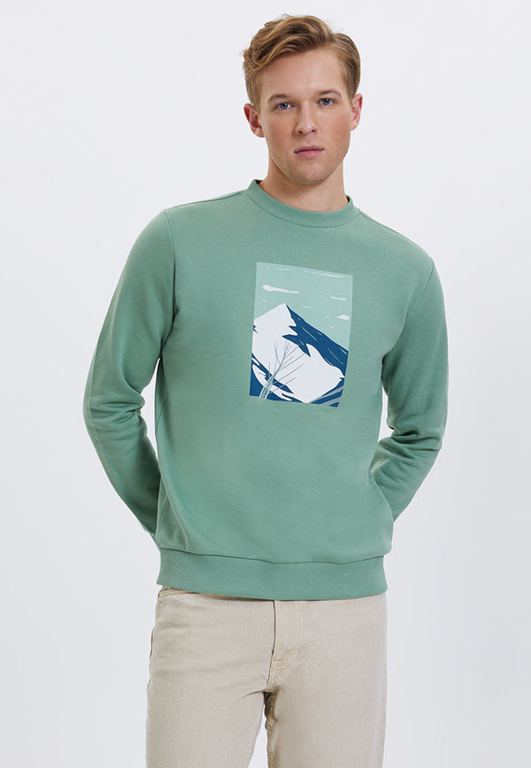 WMWINTER MOUNTAIN SWEAT in Hedge Green - Sweatshirt - Westmark London EU(TR) Store Organik Pamuklu Sürdürülebilir Moda