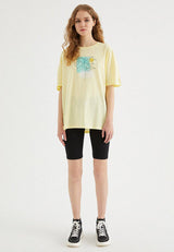 WATERCOLOUR LEAF OVERSIZE TEE - T-Shirt - Westmark London EU(TR) Store Organik Pamuklu Sürdürülebilir Moda