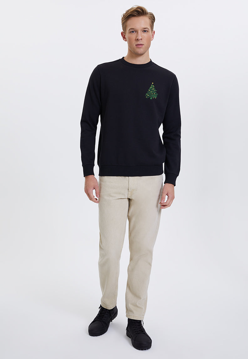 WMXMAS TREE SWEAT in Black - Sweatshirt - Westmark London EU(TR) Store Organik Pamuklu Sürdürülebilir Moda
