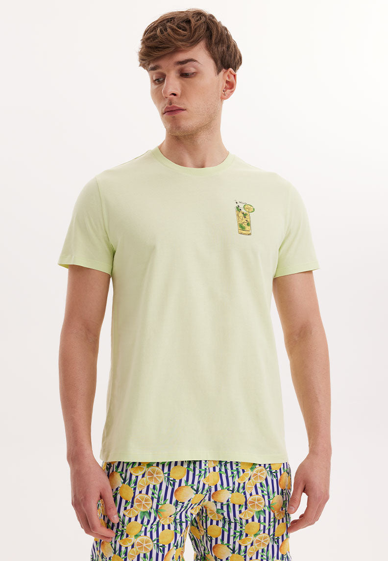 WMCOCKTAIL MOJITO TEE in Butterfly - T-Shirt - Westmark London EU(TR) Store Organik Pamuklu Sürdürülebilir Moda