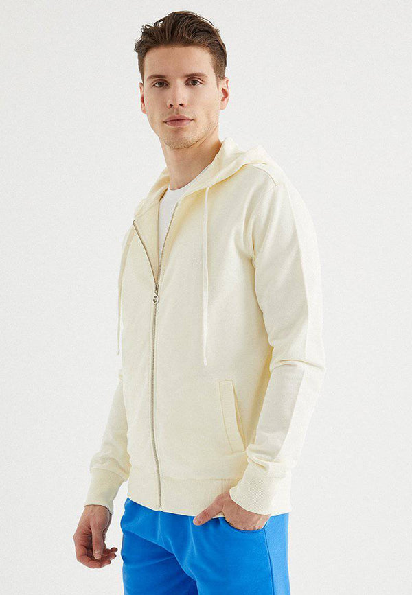 CORE ZIP HOODIE in Vanilla Ice - Sweatshirt - Westmark London EU(TR) Store Organik Pamuklu Sürdürülebilir Moda
