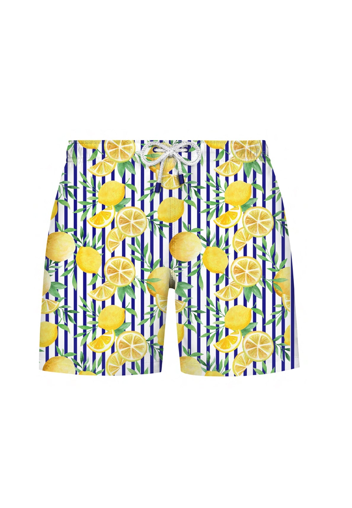 KIDS WMSTRIPE LIME SWIM SHORTS in Yellow AOP - Swim Shorts - Westmark London EU(TR) Store Organik Pamuklu Sürdürülebilir Moda
