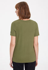 ESSENTIALS DEEP V-NECK TEE in Capulet Olive - T-Shirt - Westmark London EU(TR) Store Organik Pamuklu Sürdürülebilir Moda