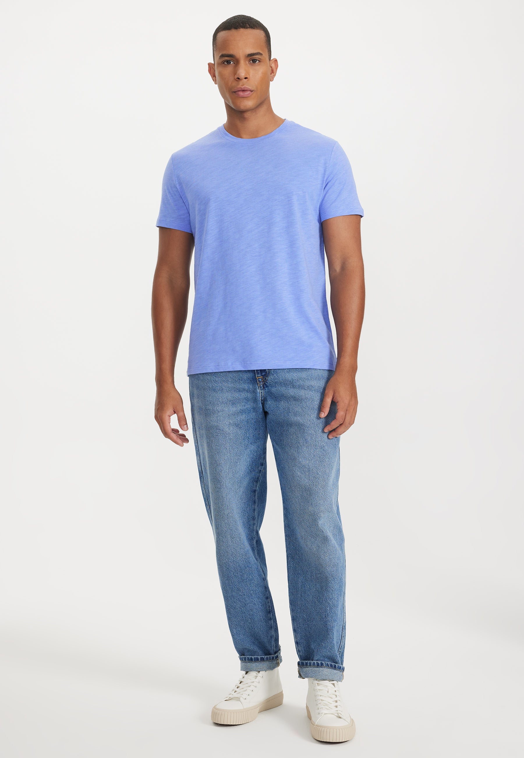 Mavi Bisiklet Yaka Regular Fit Pamuk Flamlı Süprem Basic Erkek T-Shirt LEO - T-Shirt - Westmark London EU(TR) Store Organik Pamuklu Sürdürülebilir Moda