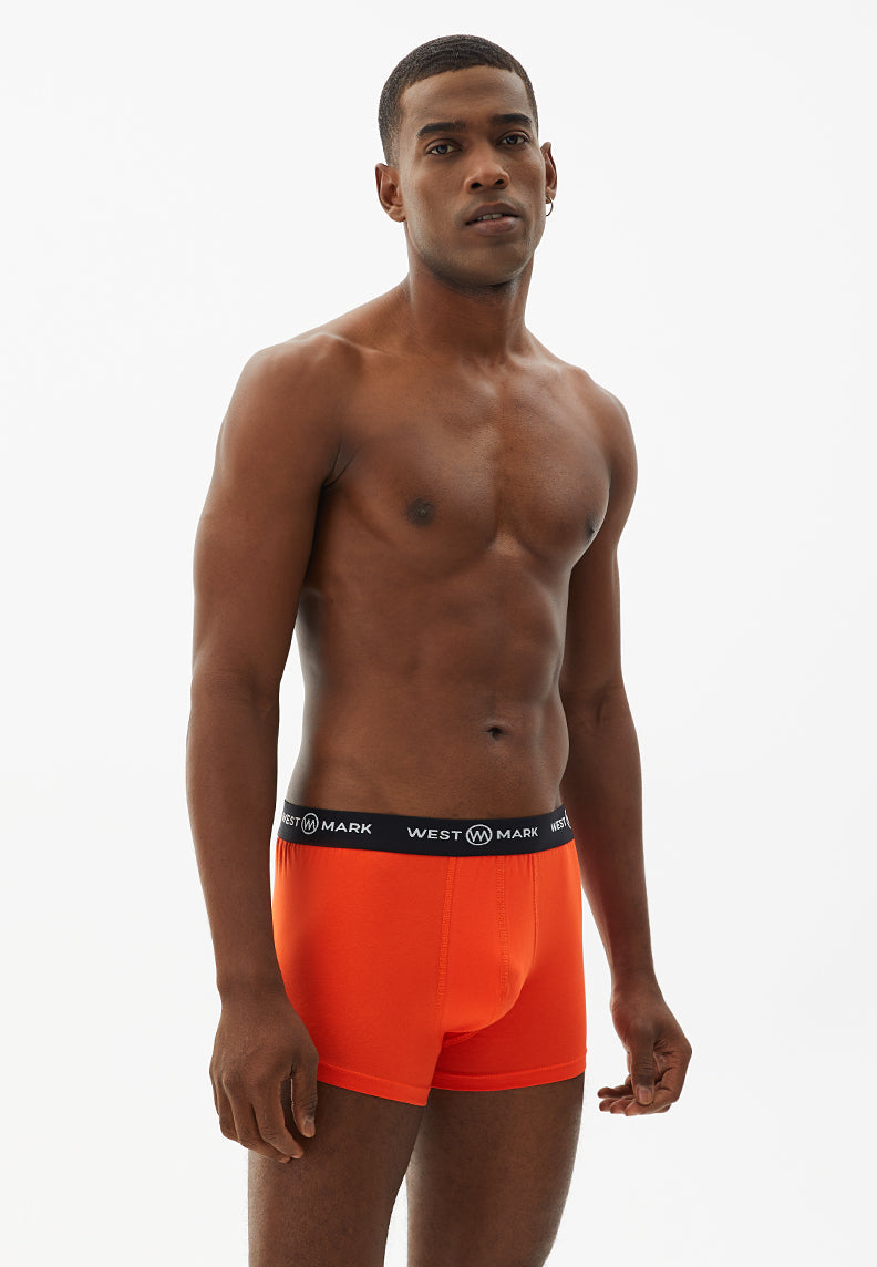 OSCAR TRUNK 3-PACK in Orange, Khaki, Bordeaux - Underwear - Westmark London EU(TR) Store Organik Pamuklu Sürdürülebilir Moda