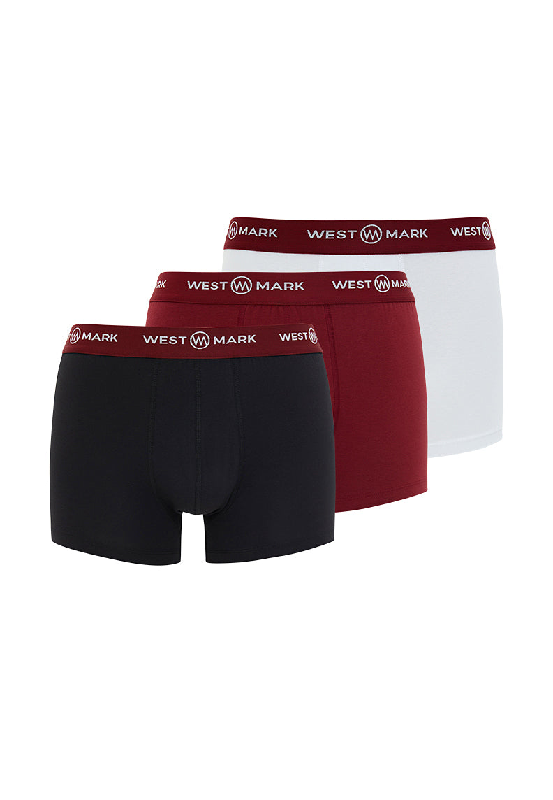 OSCAR TRUNK 3-PACK in Black, Red, White - Underwear - Westmark London EU(TR) Store Organik Pamuklu Sürdürülebilir Moda