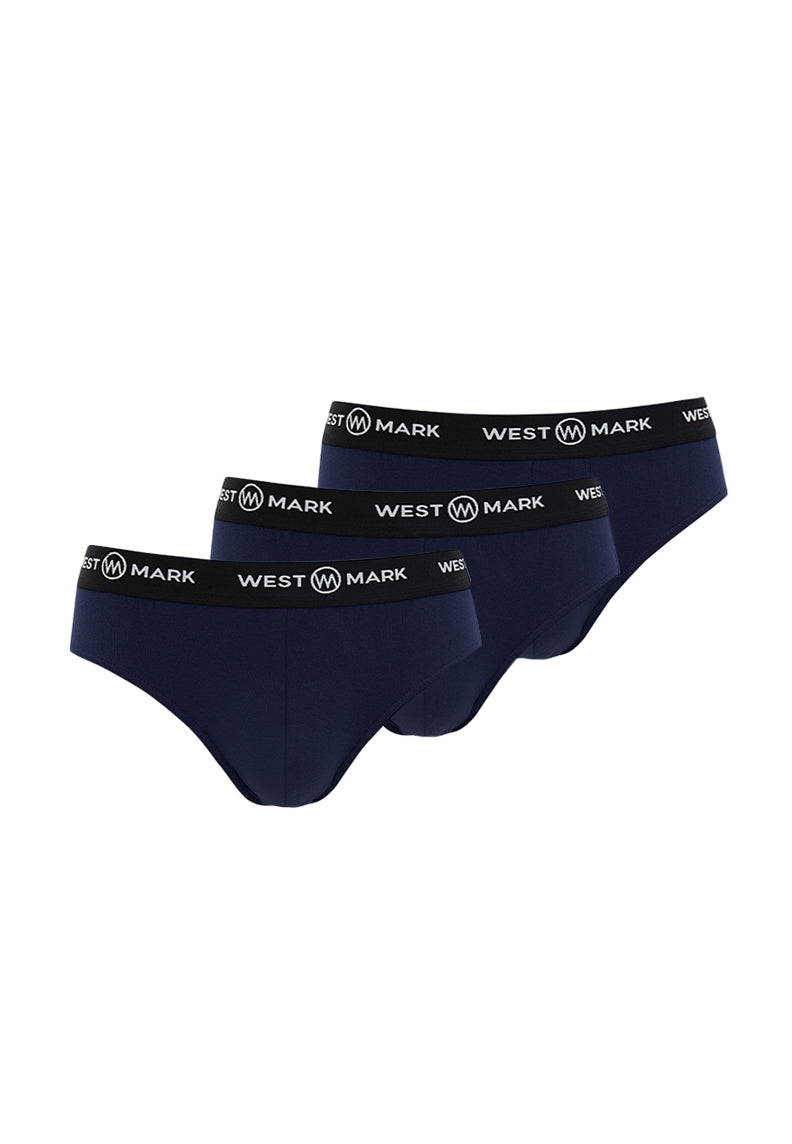 LOGAN BRIEF 3-PACK in Navy - Underwear - Westmark London EU(TR) Store Organik Pamuklu Sürdürülebilir Moda