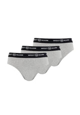 LOGAN BRIEF 3-PACK in Grey Melange  - Underwear - Westmark London EU(TR) Store Organik Pamuklu Sürdürülebilir Moda