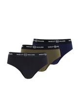 LOGAN BRIEF 3-PACK in Black, Khaki, Navy - Underwear - Westmark London EU(TR) Store Organik Pamuklu Sürdürülebilir Moda
