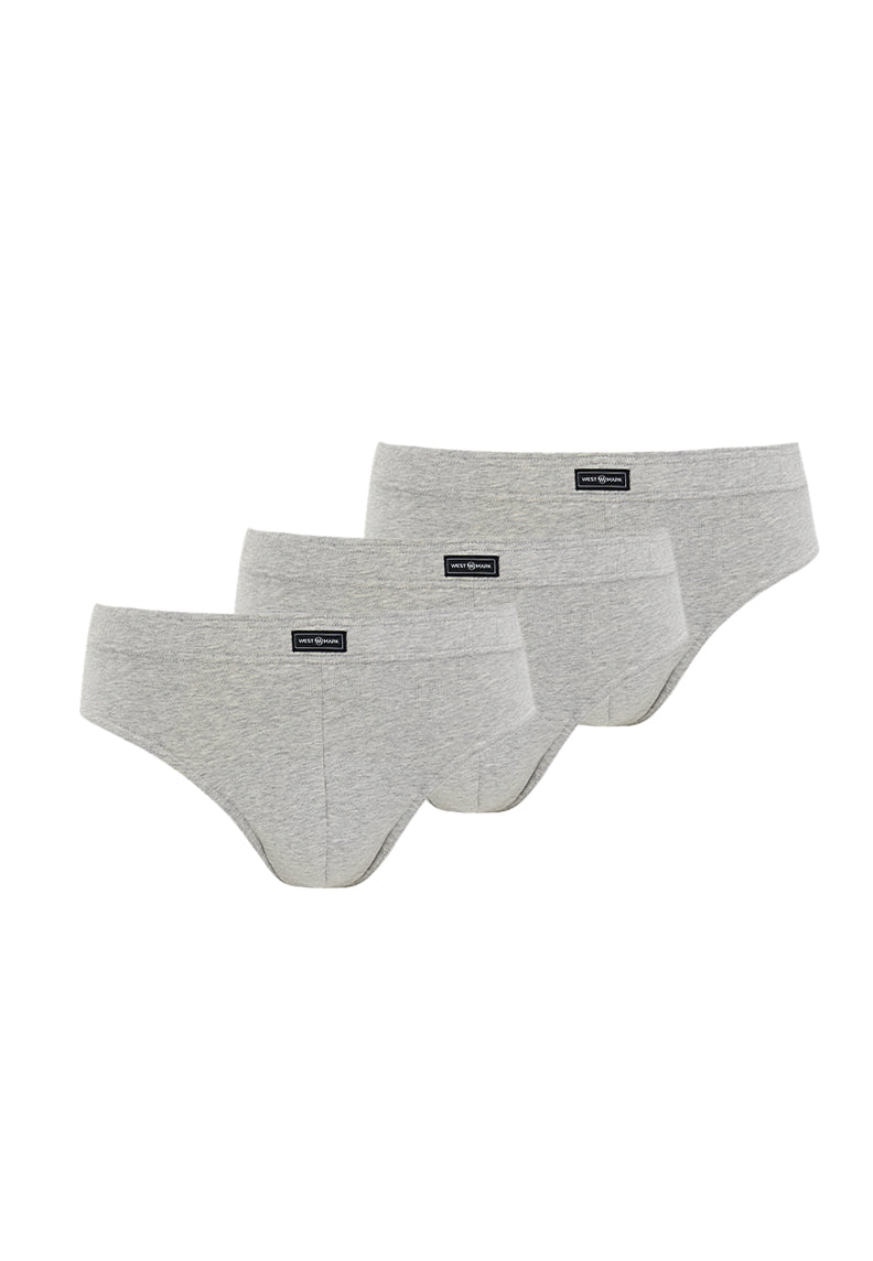 BRUNO BRIEF 3-PACK in Grey Melange - Underwear - Westmark London EU(TR) Store Organik Pamuklu Sürdürülebilir Moda