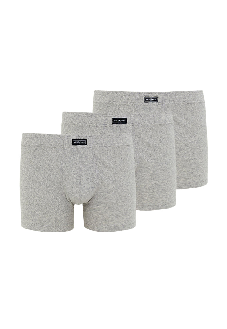 ARTHUR TRUNK 3-PACK in Grey Melange - Underwear - Westmark London EU(TR) Store Organik Pamuklu Sürdürülebilir Moda