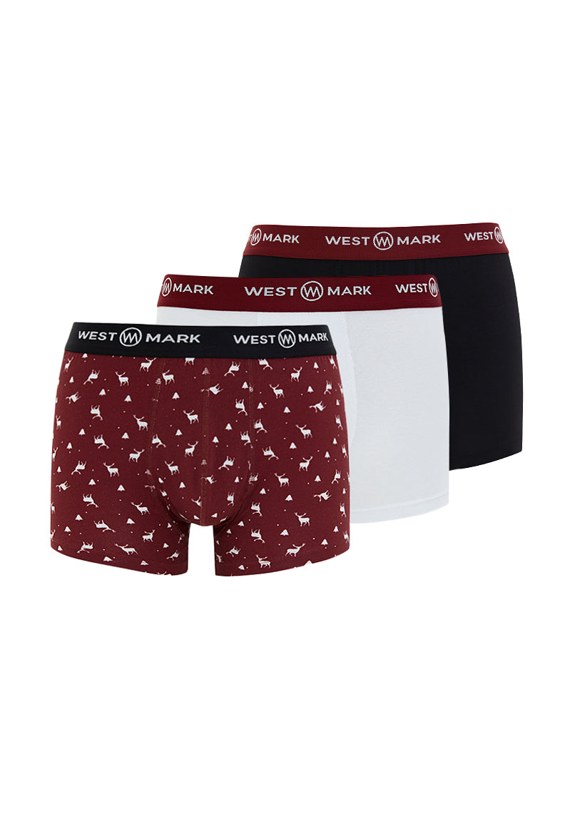 OSCAR TRUNK 3-PACK X-MAS BOX DEER - Underwear - Westmark London EU(TR) Store Organik Pamuklu Sürdürülebilir Moda