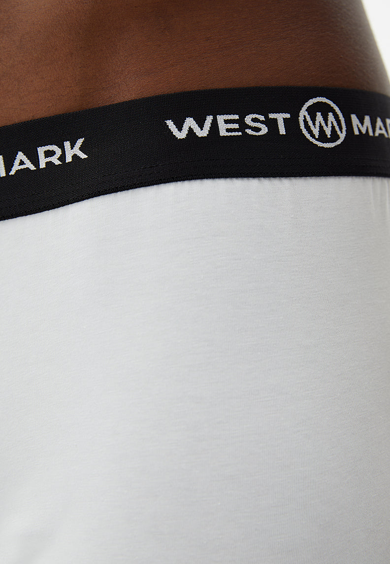 3'lü Açık Mavi Beyaz Desenli Erkek Boxer Seti OSCAR WMABSTRACT - Underwear - Westmark London EU(TR) Store Organik Pamuklu Sürdürülebilir Moda