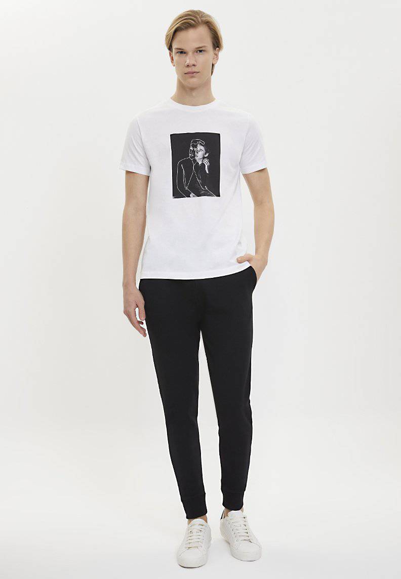 WHITE LINE ART TEE - T-Shirt - Westmark London EU(TR) Store Organik Pamuklu Sürdürülebilir Moda