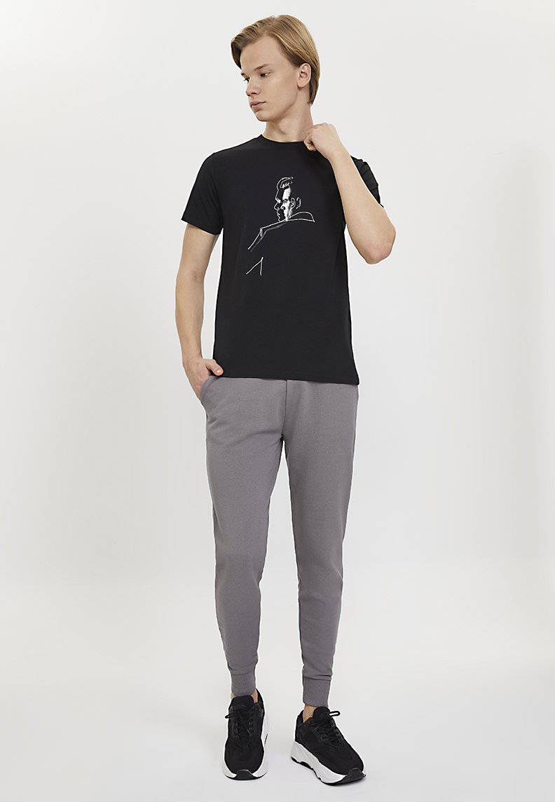 BLACK LINE ART TEE - T-Shirt - Westmark London EU(TR) Store Organik Pamuklu Sürdürülebilir Moda