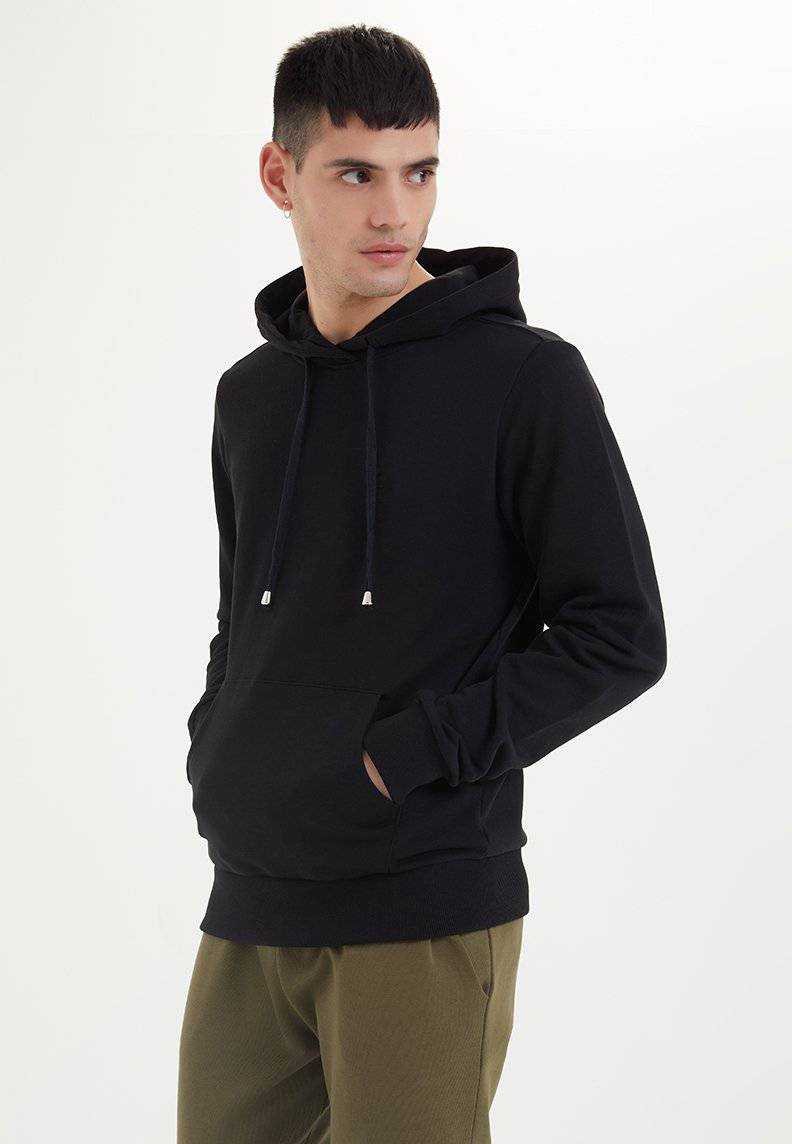 ESSENTIALS HOODIE in Black - Sweatshirt - Westmark London EU(TR) Store Organik Pamuklu Sürdürülebilir Moda