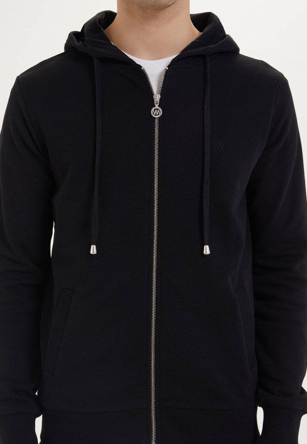 ESSENTIALS ZIP HOODIE in Black - Sweatshirt - Westmark London EU(TR) Store Organik Pamuklu Sürdürülebilir Moda