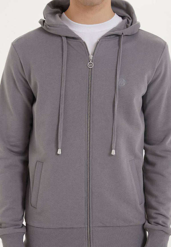 ESSENTIALS ZIP HOODIE in Charcoal Gray - Sweatshirt - Westmark London EU(TR) Store Organik Pamuklu Sürdürülebilir Moda