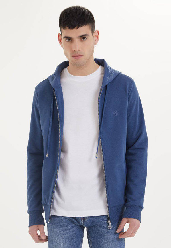 ESSENTIALS ZIP HOODIE in Dark Denim - Sweatshirt - Westmark London EU(TR) Store Organik Pamuklu Sürdürülebilir Moda
