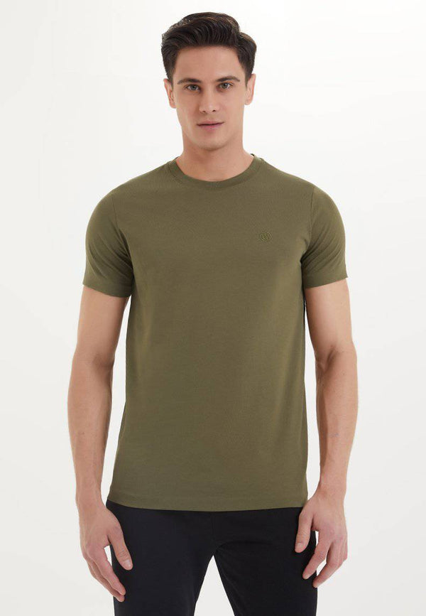 ESSENTIALS O-NECK T-SHIRT in Dark Olive - T-Shirt - Westmark London EU(TR) Store Organik Pamuklu Sürdürülebilir Moda