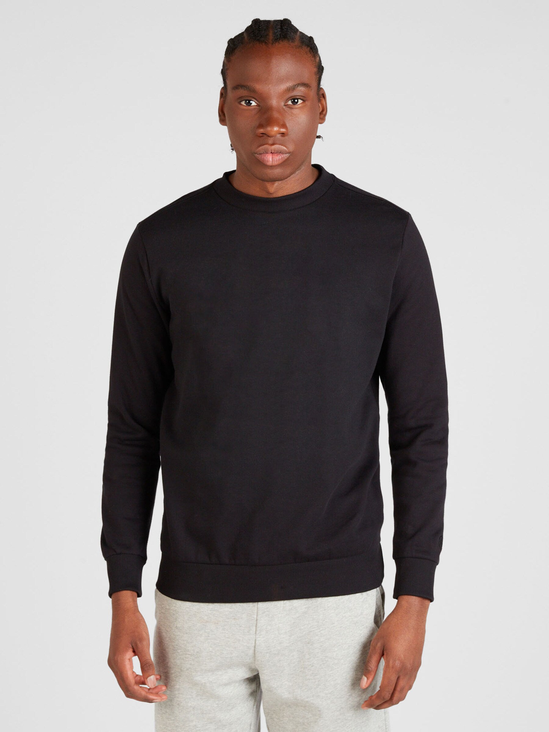 Siyah Bisiklet Yaka Basic Pamuklu Regular Fit Erkek Sweatshirt CORE - Sweatshirt - Westmark London EU(TR) Store Organik Pamuklu Sürdürülebilir Moda